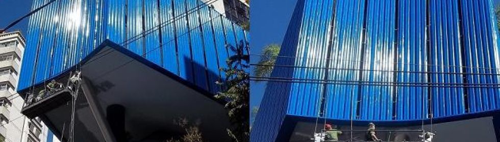 Esquadrias met�licas pintura anticorrosiva.